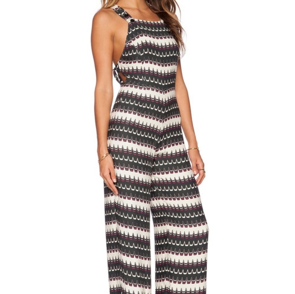Motel Rocks Overalls Cross Me Viscose Jumpsuit